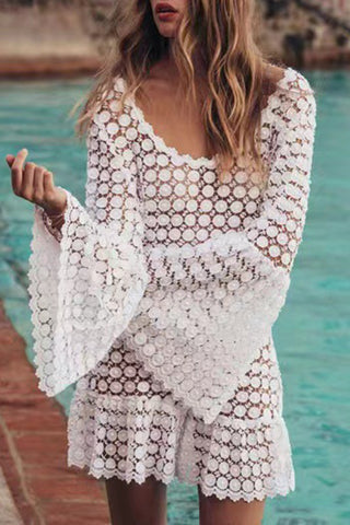 Lace Bell Sleeve Cover-Up