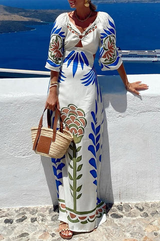 Floral Print Vacation Dress