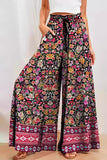 Floral Wide-Leg Casual Pants