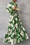 Flowing Print Maxi Dress