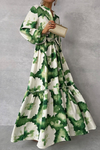 Flowing Print Maxi Dress