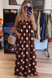 Polka Dot Sleeveless Maxi Dress