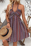 Halter Neck Casual A-Line Dress