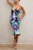 Vibrant Strappy Casual Dress