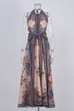 Halter Neck Tie-Waist Maxi Dress