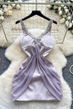 Embellished V-Neck Night Out Dress