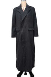 Striped Notched Collar Longline Blazer