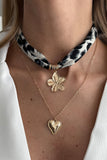 Animal Print Scarf Necklace