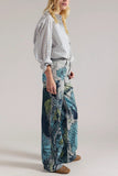 Graphic Print Straight Jeans