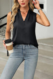 Button-Detail V-Neck Tank Top