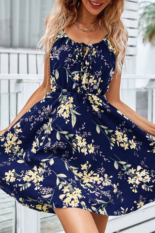 Floral Tie-Front Cami Dress