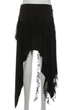 Asymmetrical Draped Midi Skirt