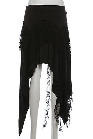 Asymmetrical Draped Midi Skirt