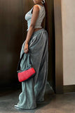 Elastic Waist Wide-Leg Casual Pants