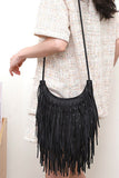 Fringe Accent Crossbody Bag