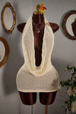 Open-Front Knit Mini Dress