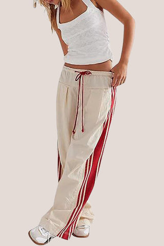 Sporty Side-Striped Casual Pants