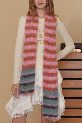 Striped Cozy Knit Scarf