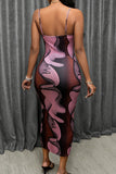 Striking Patterned Midi Dress