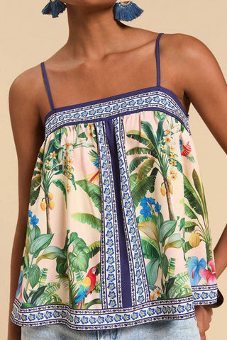 Tropical Print Tank Top