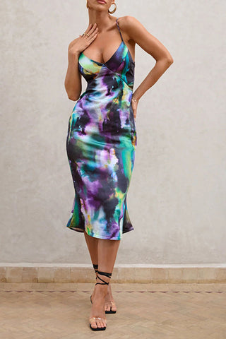 Vibrant Strappy Casual Dress