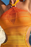 Stylish Cut-Out One-Piece Swimsuit