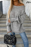 Off-Shoulder Knit Sweater