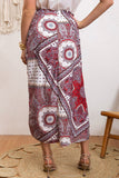 Intricate Pattern Midi Skirt