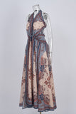 Halter Neck Tie-Waist Maxi Dress