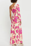 One-Shoulder Floral Maxi Dress