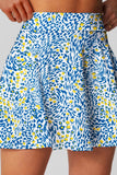 Floral Pattern Mini Skirt with Pocket