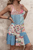 Patchwork Floral Casual Dress