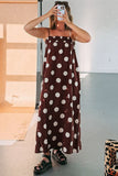Polka Dot Sleeveless Maxi Dress