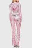 Polka Dot Hoodie and Flare Pants Set