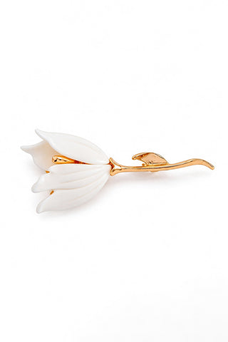 Dragonfly and Floral Lapel Pin