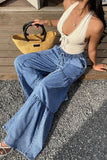 Drawstring Baggy Denim Pants