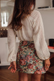 Lace Knit Button-Up Top