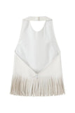 Fringe Hem Sleeveless Tank