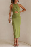 Cut-Out Midi Dress