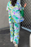 Abstract Patterned Pants Set