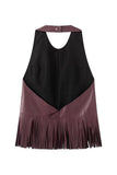 Fringe Hem Sleeveless Tank