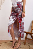 Intricate Pattern Midi Skirt