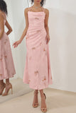 Floral-Patterned Halter-Neck Casual Dress