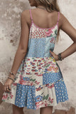 Patchwork Floral Casual Dress
