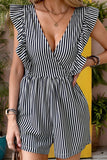 Striped Ruffled Romper