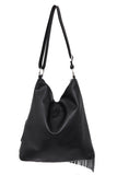 Fringe Accented Sling Bag