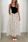 Polka Dot Patchwork Midi Dress