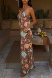 Polka Dot Floral Casual Midi Dress