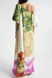 Artistic Floral Print Casual Dress