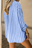 Striped Button-Up T-Shirt